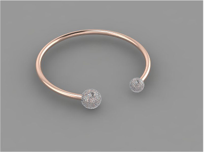 18k rose gold bracelet with 10ct diamonds VSS1-0