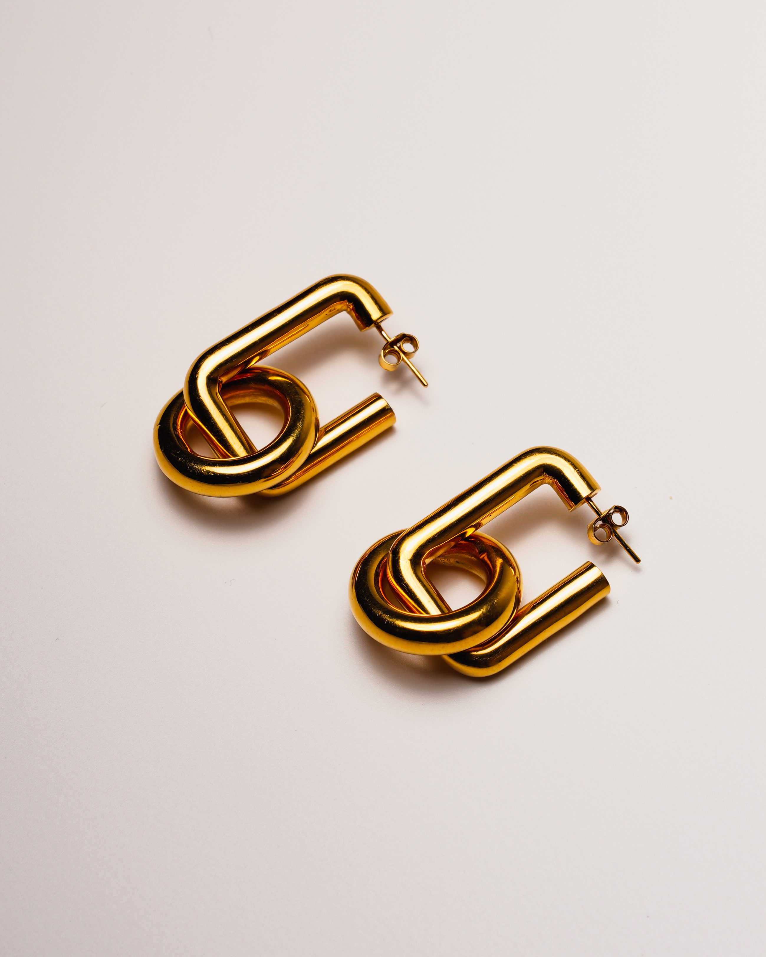 24K yellow gold vermeil earrings in 925 silver-0