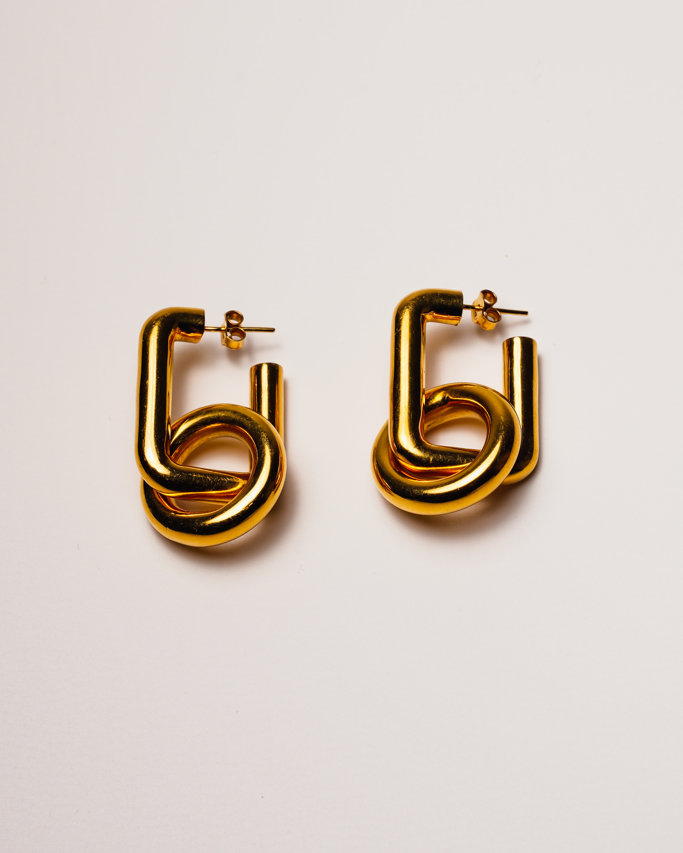 24K yellow gold vermeil earrings in 925 silver-1