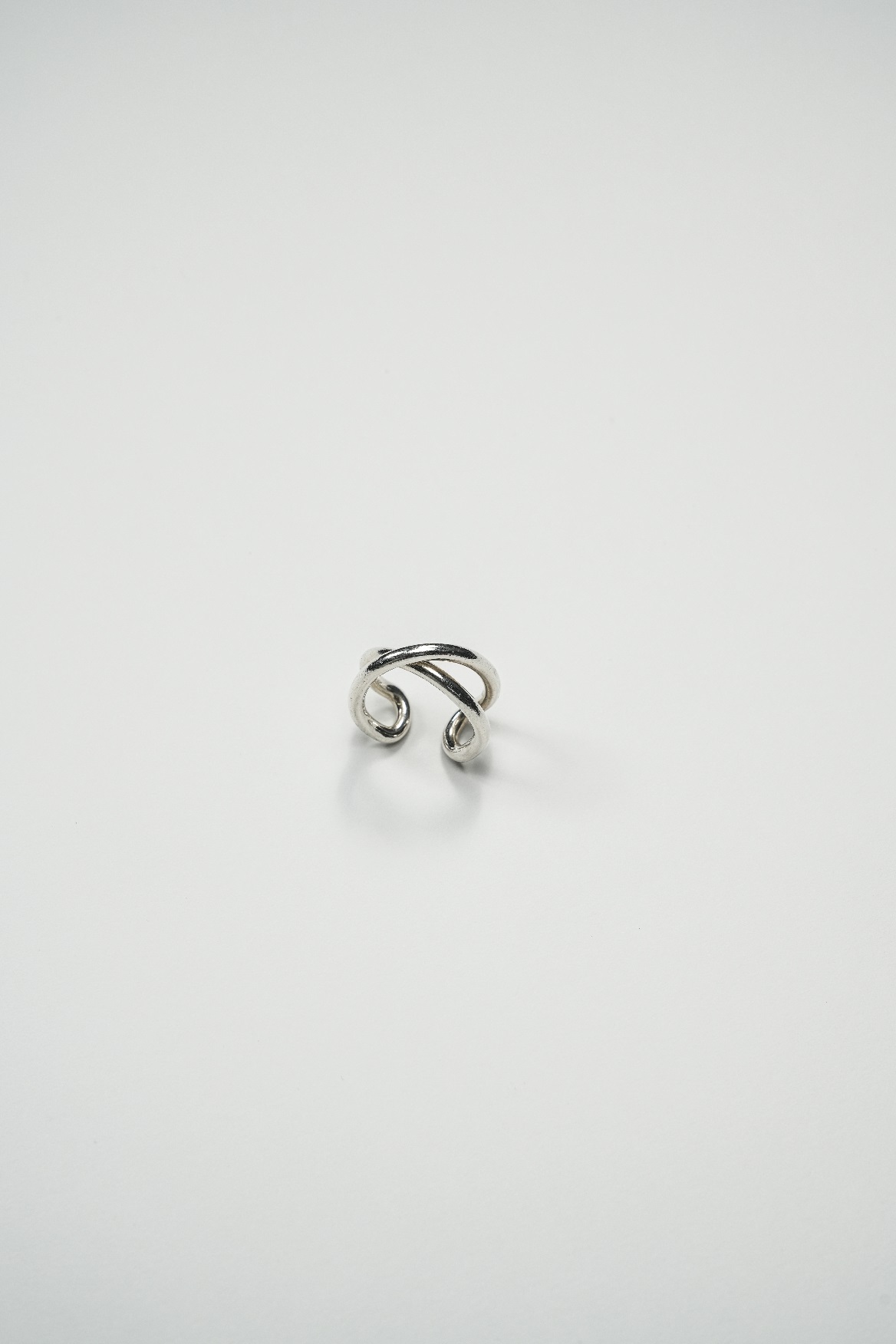 24K white gold vermeil ring/earcuff in 925 silver-0