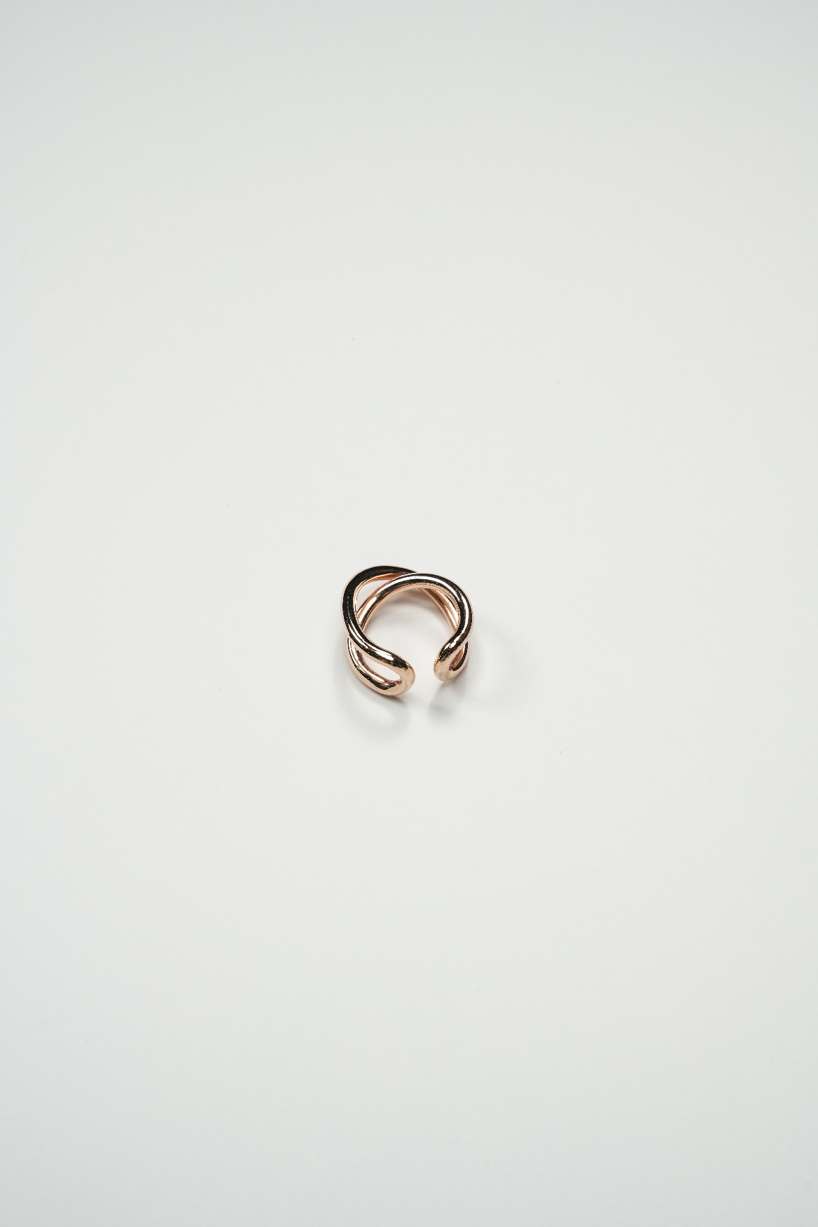24K rose gold vermeil ring/earcuff in 925 silver-0