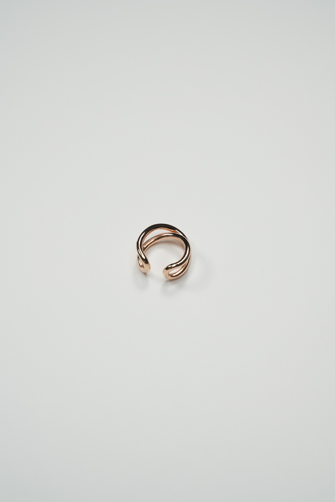 24K rose gold vermeil ring/earcuff in 925 silver