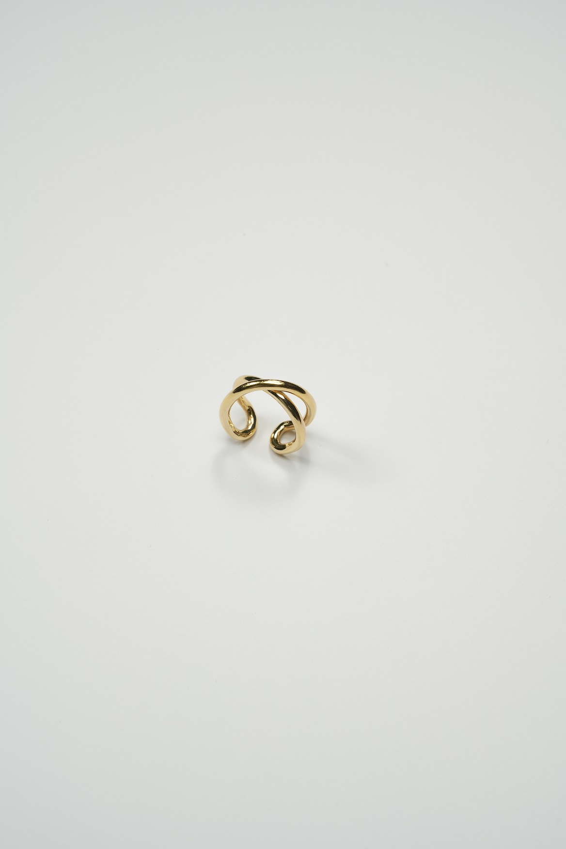 24K yellow gold vermeil ring/earcuff in 925 silver