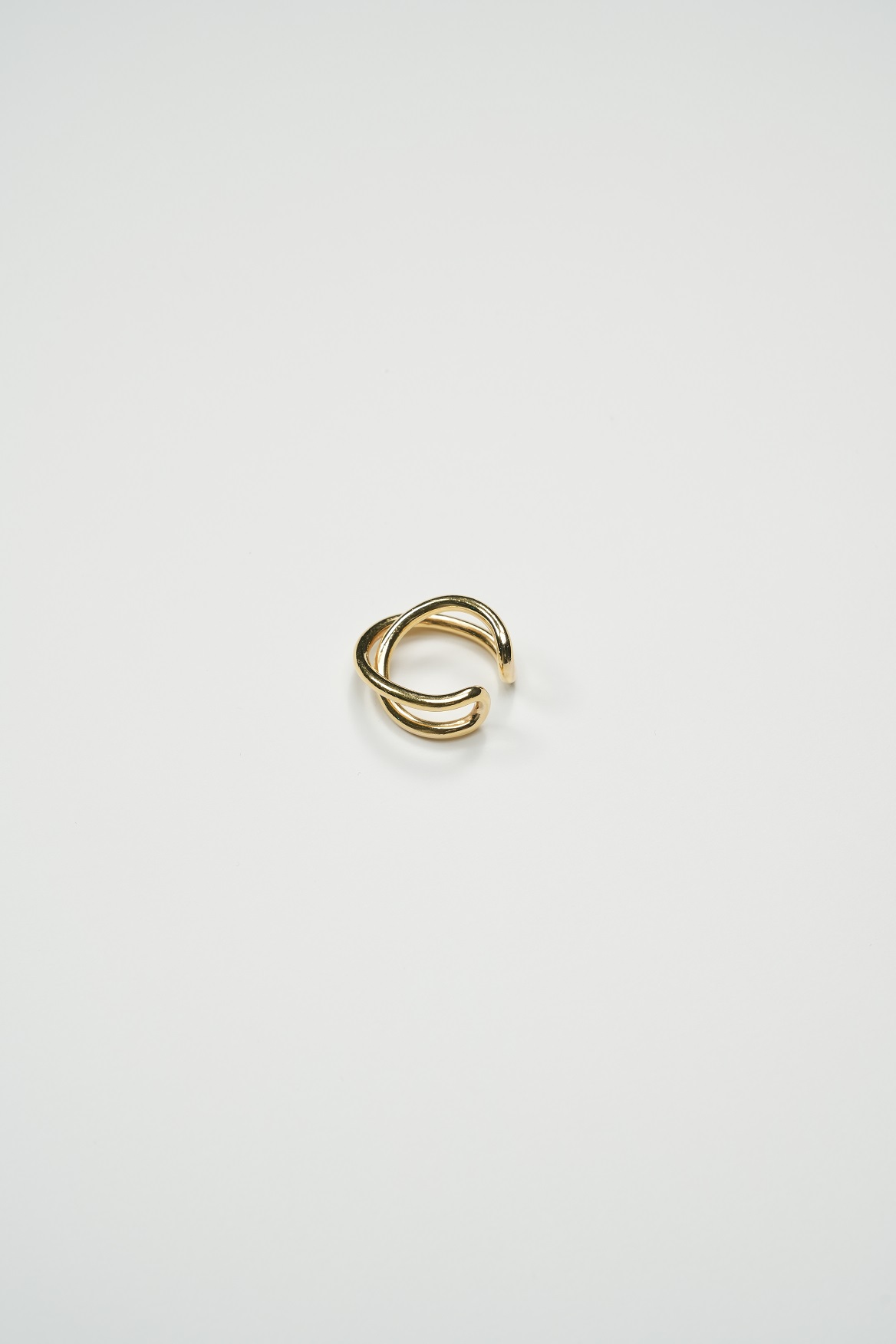 24K yellow gold vermeil ring/earcuff in 925 silver
