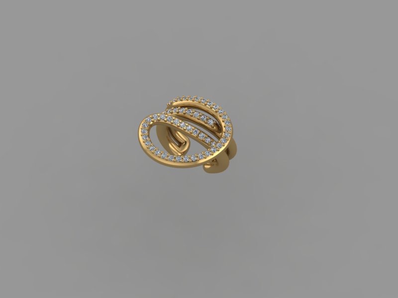 18k yellow gold ring with 0,8ct diamonds VSS1-0