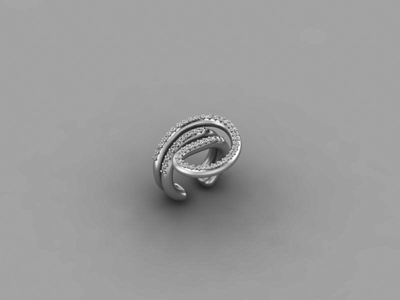 18k white gold ring with 0,8ct diamonds VSS1-0