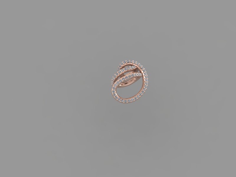 18k rose gold pendant with 0,9ct diamonds VSS1