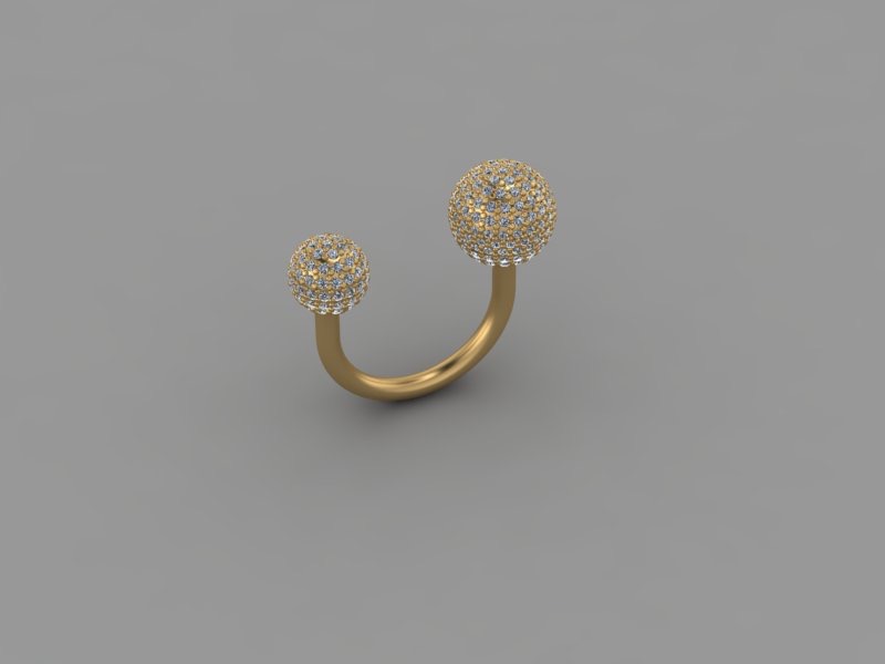 18k yellow gold ring with 1,8ct diamonds VSS1-0